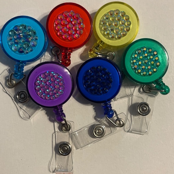Rhinestone Bling Badge Holder - Picture 2 of 9